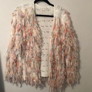 Multicolor Fringe Cardigan